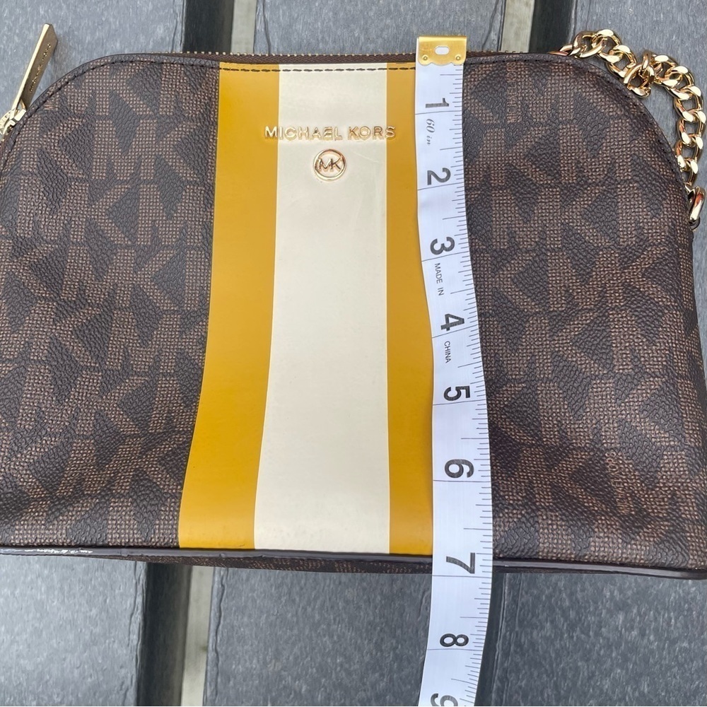 Michael Kors Bag,Michael Kors Brown and Yellow Crossbody Bag. - Picture 8 of 8